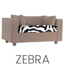 Pet sofa Taupe - plaid zebra
